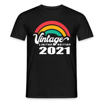 Vintage Geburtstag Geburtstag Retro 2021 Limited - Männer T-Shirt - Schwarz - Vorne - AI Model Male 178 light (178cm)