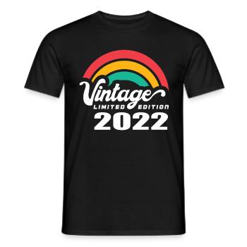 Vintage Birthday Birthday Retro 2022 Limited - Men's T-Shirt - black - Front - AI Model Male 178 light (178cm)