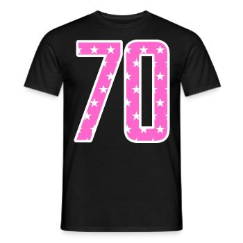 70 years 70s gift idea - Men's T-Shirt - black - Front - AI Model Male 178 light (178cm)