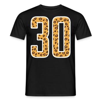 30 Number 30 years gift idea - Men's T-Shirt - black - Front - AI Model Male 178 light (178cm)