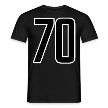 70 years 70s gift idea - Men's T-Shirt - black - Front - AI Model Male 178 light (178cm)
