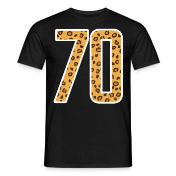 70 ans 70s idée cadeau anniversaire - T-shirt homme - noir - Devant - AI Model Male 178 light (178cm)