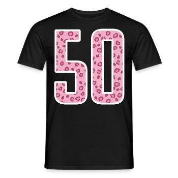 50 ans 50s idée cadeau anniversaire - T-shirt homme - noir - Devant - AI Model Male 178 light (178cm)