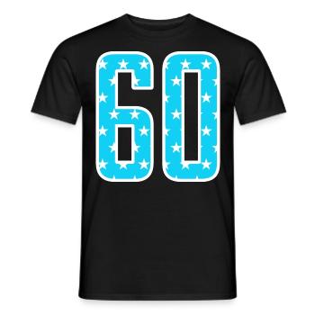 60 Jahre 60er Geschenkidee Geburtstag - Männer T-Shirt - Schwarz - Vorne - AI Model Male 178 light (178cm)