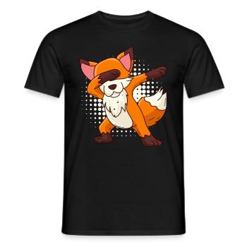 Dabbing Fuchs Kinder - Männer T-Shirt - Schwarz - Vorne - AI Model Male 178 light (178cm)