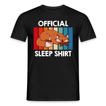 Official Sleeping Shirt Fox Sleep - Men's T-Shirt - black - Front - AI Model Male 178 light (178cm)