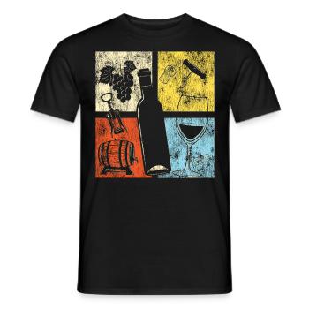 Sommelier Wine Drinking Tasting - Männer T-Shirt - Schwarz - Vorne - AI Model Male 178 light (178cm)