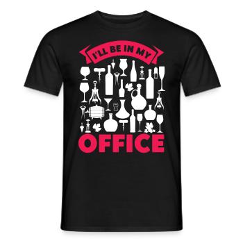 Dégustation de vin de sommelier - T-shirt homme - noir - Devant - AI Model Male 178 light (178cm)