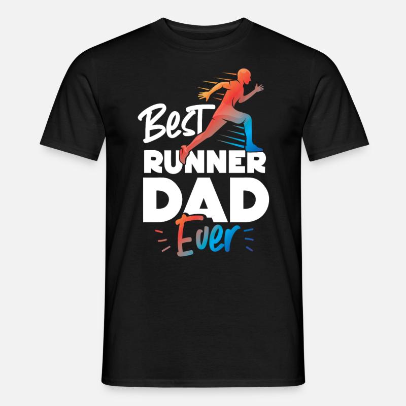 Running Runner Half Marathon Dad - Männer T-Shirt - Schwarz