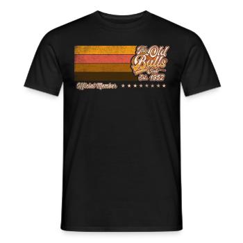 Old Balls Club Est. 1952 À l’occasion de son 70e anniversaire - T-shirt homme - noir - Devant - AI Model Male 178 light (178cm)