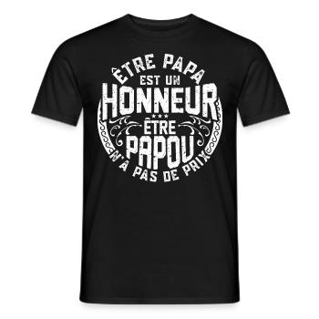 Être Papou N'a Pas De Sans Prix - T-shirt homme - noir - Devant - AI Model Male 178 light (178cm)