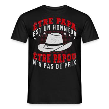 Être Papou N'a Pas De Sans Prix Fete Des Grand - T-shirt homme - noir - Devant - AI Model Male 178 light (178cm)