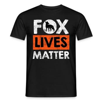 Fox lives Matter Les vies de Fox sont importantes - T-shirt homme - noir - Devant - AI Model Male 178 light (178cm)