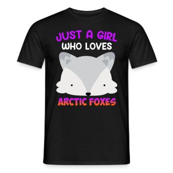 Juste une fille qui aime les renards - T-shirt homme - noir - Devant - AI Model Male 178 light (178cm)