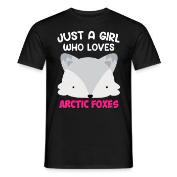 Juste une fille qui aime les renards - T-shirt homme - noir - Devant - AI Model Male 178 light (178cm)