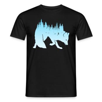 Fuchs Naturkunst Wald Jäger Jagd Naturdesign - Männer T-Shirt - Schwarz - Vorne - AI Model Male 178 light (178cm)