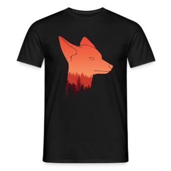 Fuchskopf Fuchs - Männer T-Shirt - Schwarz - Vorne - AI Model Male 178 light (178cm)