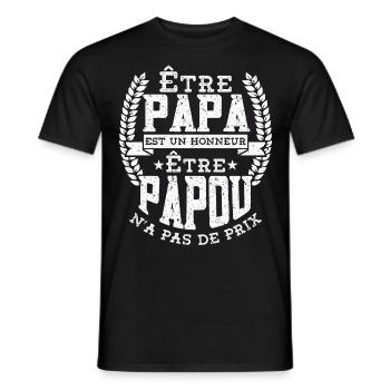 Être Papou N'a Pas De Sans Prix - T-shirt homme - noir - Devant - AI Model Male 178 light (178cm)