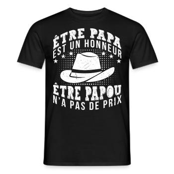 Être Papou N'a Pas De Sans Prix - T-shirt homme - noir - Devant - AI Model Male 178 light (178cm)