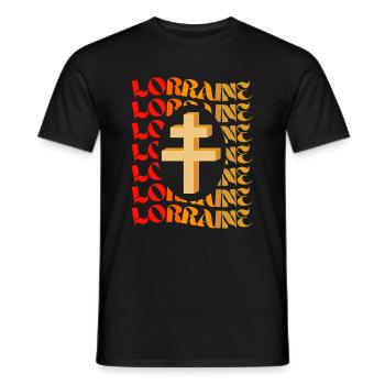 Cadeau Homme Lorrain Anniversaire Noel - T-shirt homme - noir - Devant - AI Model Male 178 light (178cm)