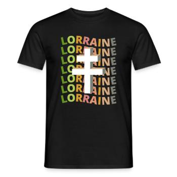 Cadeau Homme Lorrain Anniversaire Noel - T-shirt homme - noir - Devant - AI Model Male 178 light (178cm)