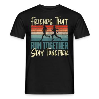 Running Runner Half Marathon - Men's T-Shirt - black - Front - AI Model Male 178 light (178cm)