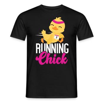 Running Runner Half Marathon - Men's T-Shirt - black - Front - AI Model Male 178 light (178cm)