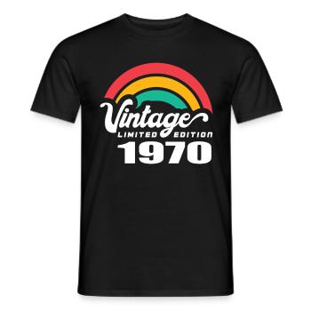 Vintage Geburtstag Geburtstag Retro 1970 Limited - Männer T-Shirt - Schwarz - Vorne - AI Model Male 178 light (178cm)