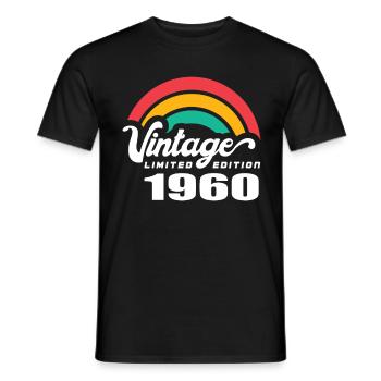 Vintage Geburtstag Geburtstag Retro 1960 Limited - Männer T-Shirt - Schwarz - Vorne - AI Model Male 178 light (178cm)