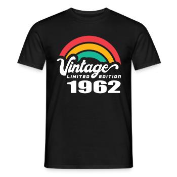 Vintage Geburtstag Geburtstag Retro 1962 Limited - Männer T-Shirt - Schwarz - Vorne - AI Model Male 178 light (178cm)