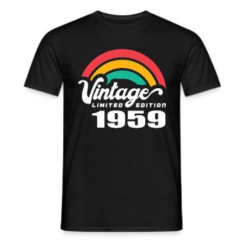 Vintage Birthday Birthday Retro 1959 Limited - Men's T-Shirt - black - Front - AI Model Male 178 light (178cm)