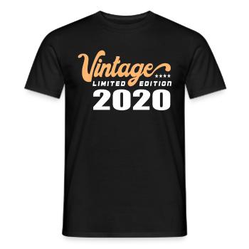 Vintage Geburtstag Geburtstag Retro 2020 Limited - Männer T-Shirt - Schwarz - Vorne - AI Model Male 178 light (178cm)