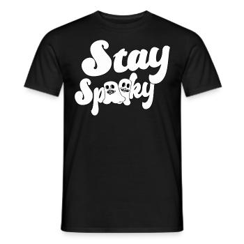 stay spooky witch halloween spruch kürbis - Männer T-Shirt - Schwarz - Vorne - AI Model Male 178 light (178cm)
