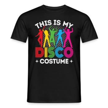 Disco 70s 80s Disco Party Outfit DiscoTheque - Men's T-Shirt - black - Front - AI Model Male 178 light (178cm)