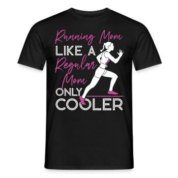Running Runner Semi-Marathon Maman - T-shirt homme - noir - Devant - AI Model Male 178 light (178cm)