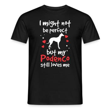 Podenco is not perfect Spanish Podenco - Men's T-Shirt - black - Front - AI Model Male 178 light (178cm)