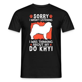 My Do Khyi thought of Tibetmastiff - Men's T-Shirt - black - Front - AI Model Male 178 light (178cm)