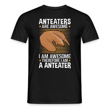 Anteaters are fantastic anteaters - Men's T-Shirt - black - Front - AI Model Male 178 light (178cm)
