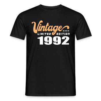 Vintage Geburtstag Geburtstag Retro 1992 Limited - Männer T-Shirt - Schwarz - Vorne - AI Model Male 178 light (178cm)
