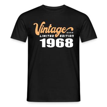 Vintage Geburtstag Geburtstag Retro 1968 Limited - Männer T-Shirt - Schwarz - Vorne - AI Model Male 178 light (178cm)