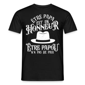 Être Papou N'a Pas De Sans Prix - T-shirt homme - noir - Devant - AI Model Male 178 light (178cm)