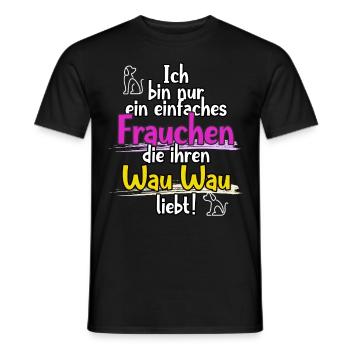 Hunde Frauchen Hundeliebhaber und Hundefreunde - Männer T-Shirt - Schwarz - Vorne - AI Model Male 178 light (178cm)