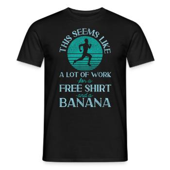 Running Runner Half Marathon Retro - Männer T-Shirt - Schwarz - Vorne - AI Model Male 178 light (178cm)