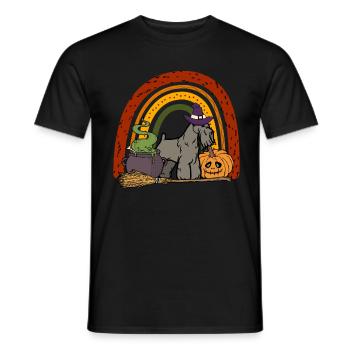 Mignon Schnauzer Halloween Costume Chien - T-shirt homme - noir - Devant - AI Model Male 178 light (178cm)