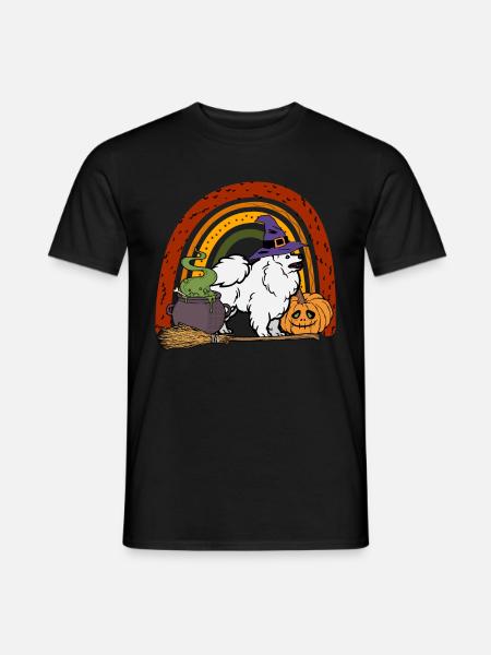 Süßer Spitz Halloween Kostüm Hund - Männer T-Shirt - Schwarz
