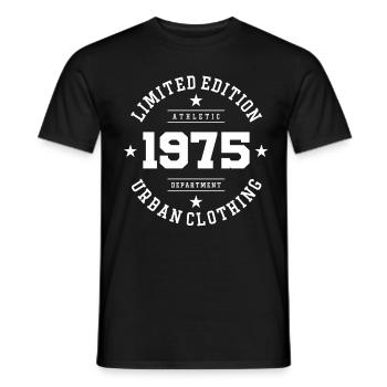 Vintage Birthday Birthday Retro 1975 Limited - Men's T-Shirt - black - Front - AI Model Male 178 light (178cm)