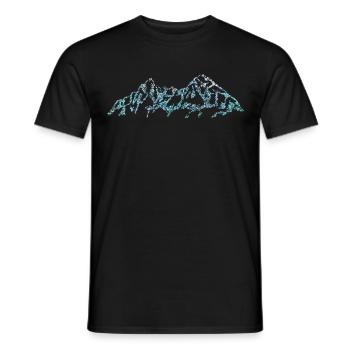Montagnes Montagnes Sommet Alpiniste escalade - T-shirt homme - noir - Devant - AI Model Male 178 light (178cm)