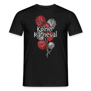 Kölner Karneval 5. Jahreszeit Konfetti Fasching - Männer T-Shirt - Schwarz - Vorne - AI Model Male 178 light (178cm)