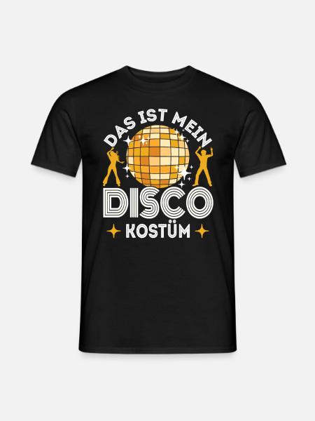 Disco 80er 70er Jahre Disko Party Outfit Discothek - Männer T-Shirt - Schwarz