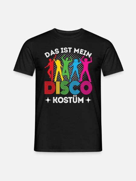 Disco 80er 90er Jahre Disko Party Outfit Discothek - Männer T-Shirt - Schwarz